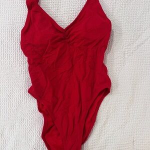 Chic Red One-Piece Swimsuit